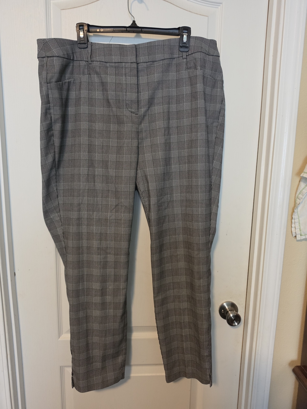 Lane Bryant Gray Plaid Trousers